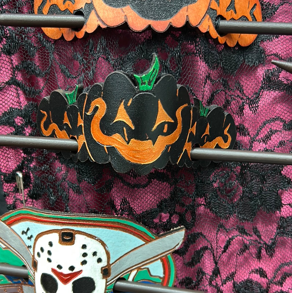 Dark Pumpkin Hair Slides