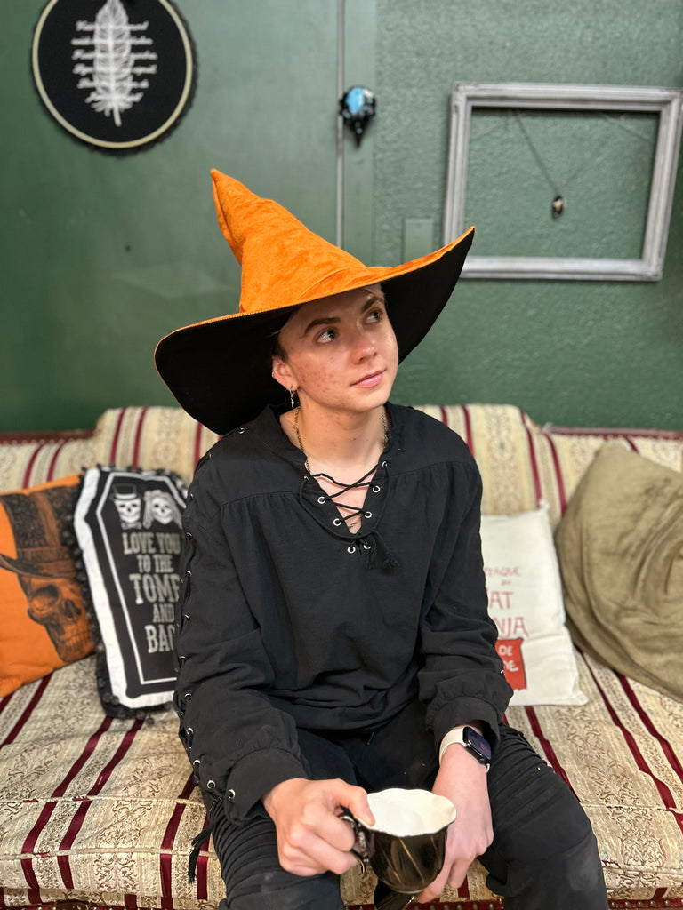 Rustic Pumpkin Orange Witch Hat