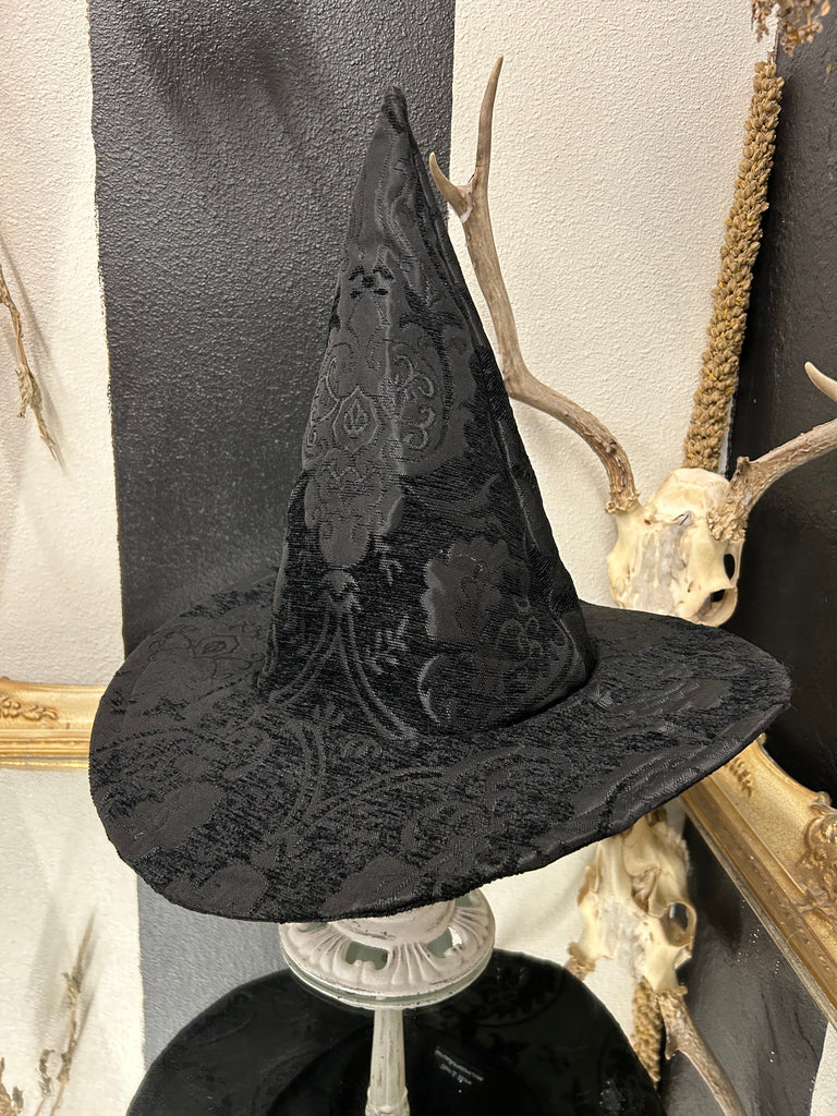 Black on Black Tapestry Witch Hat