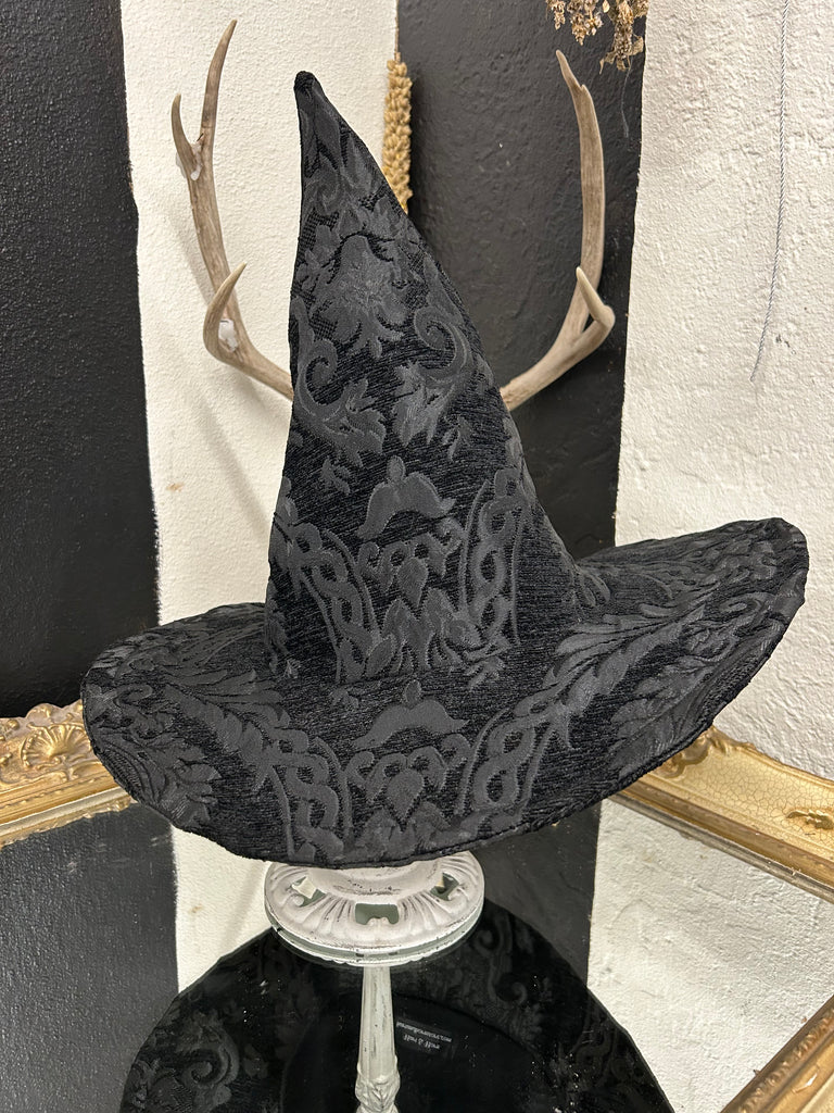 Black on Black Tapestry Witch Hat