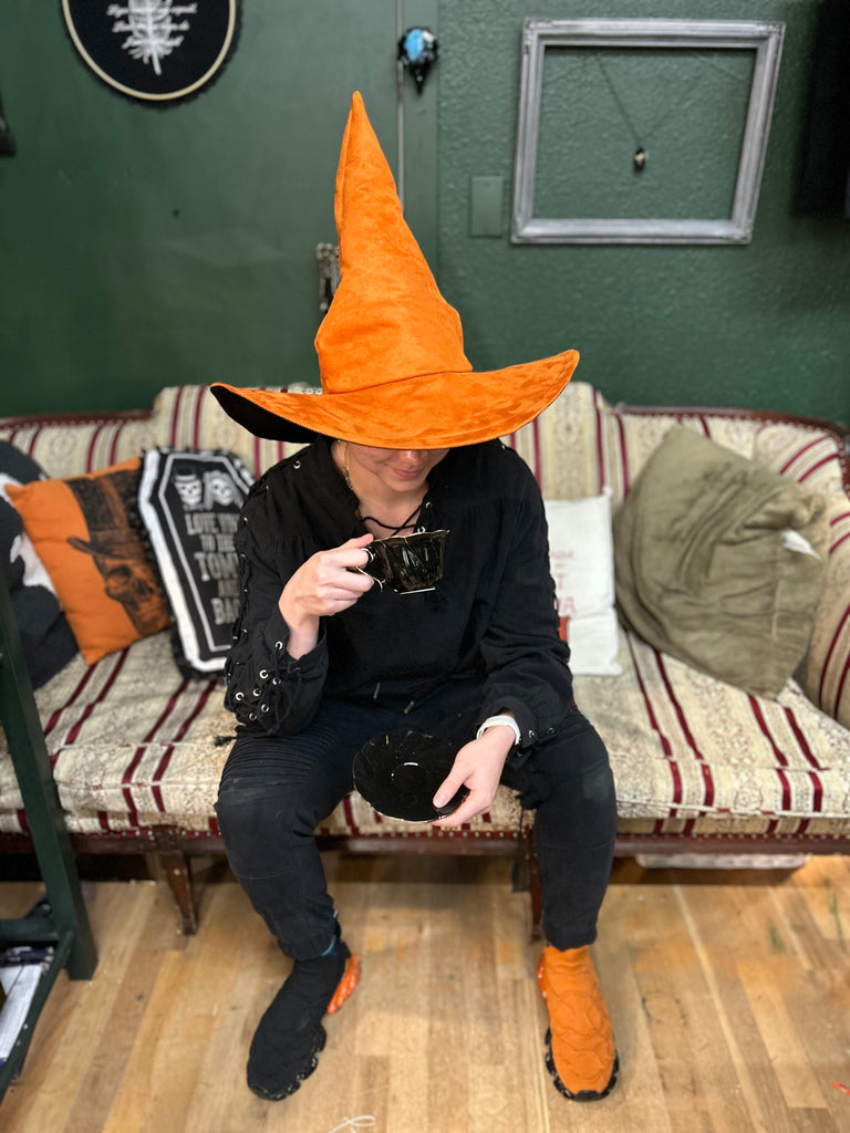 Rustic Pumpkin Orange Witch Hat