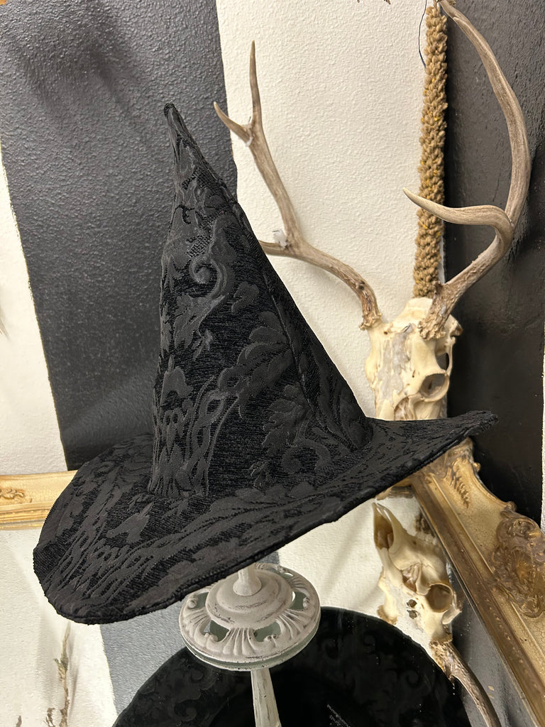 Black on Black Tapestry Witch Hat