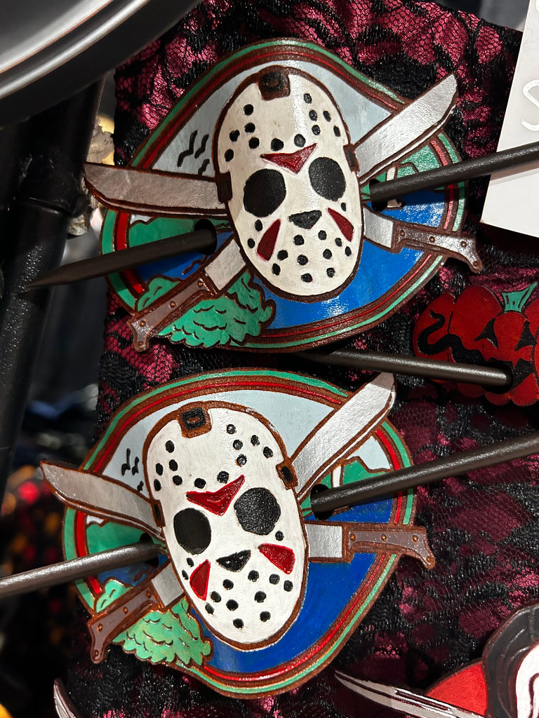 Jason Camp Crystal Lake Leather Hair Slide