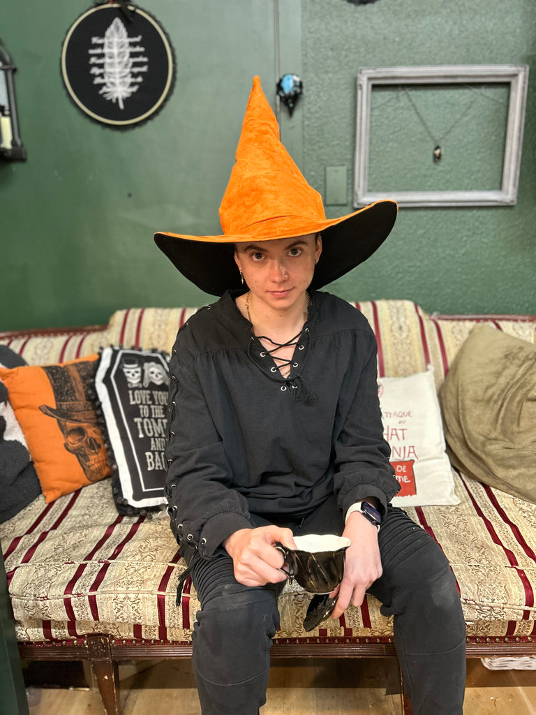 Rustic Pumpkin Orange Witch Hat