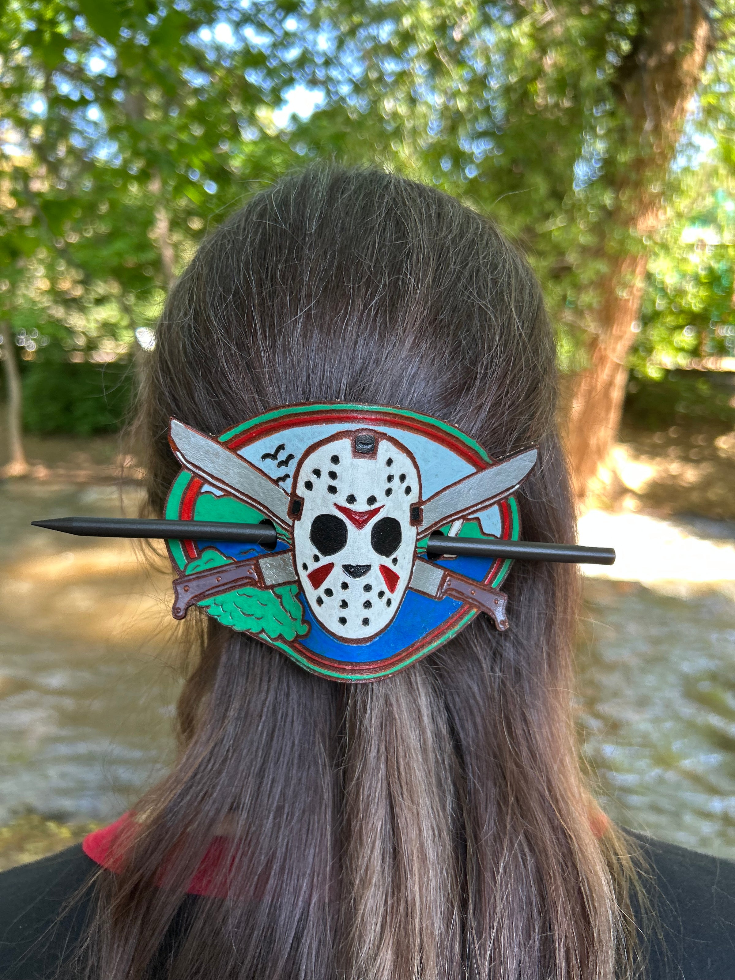 Jason Camp Crystal Lake Leather Hair Slide | Hart & Horn