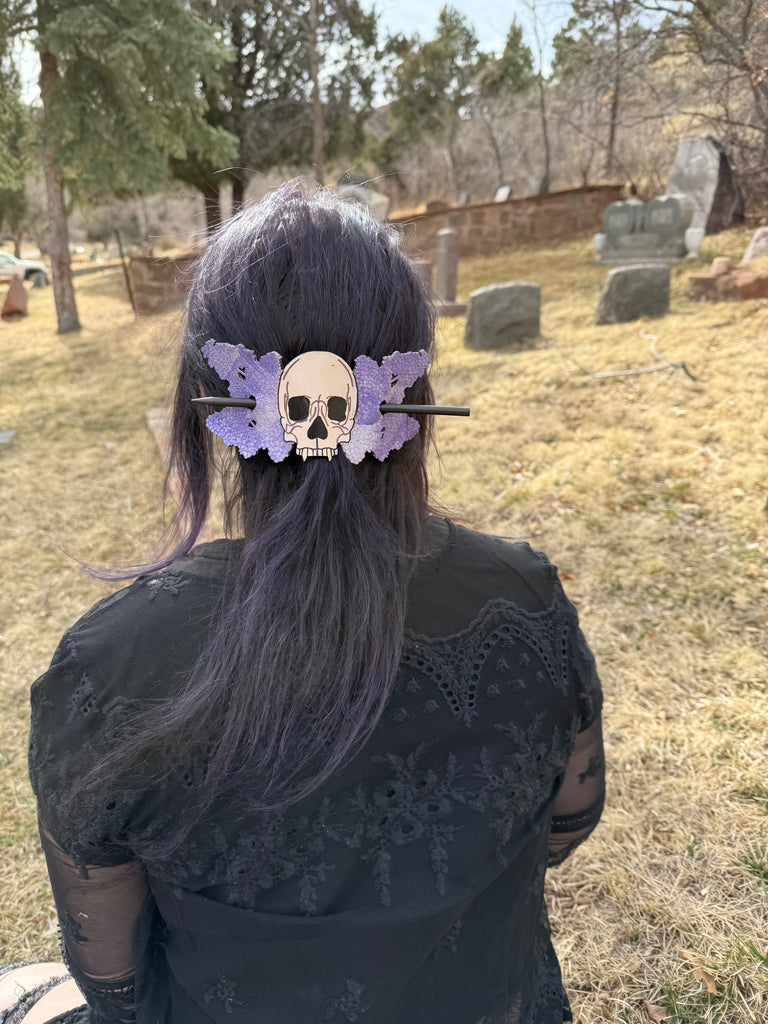Nosferatu Inspired Vampire and Lilac Hair Slide