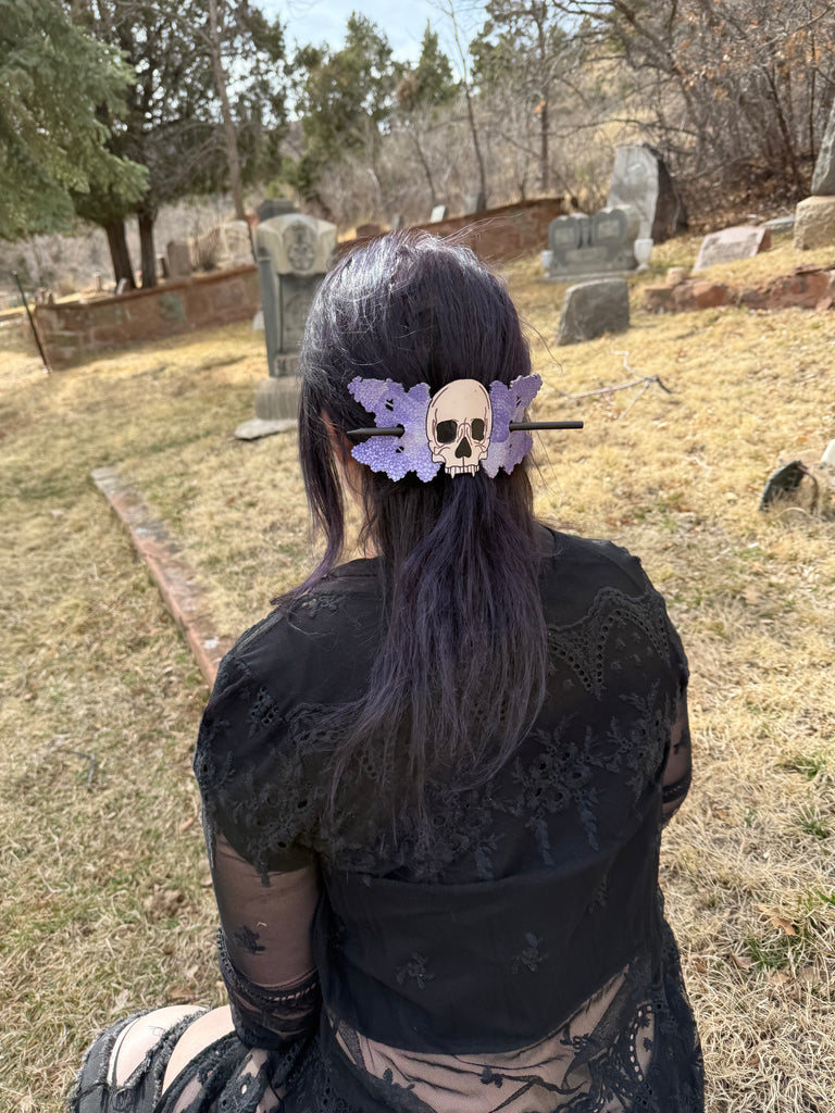 Nosferatu Inspired Vampire and Lilac Hair Slide
