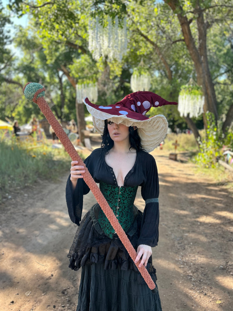 Adorable Burgundy Mushroom Hat