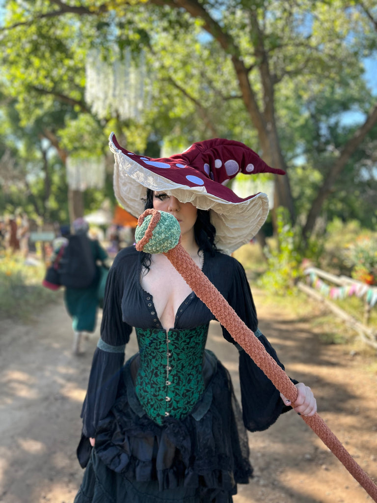 Adorable Burgundy Mushroom Hat