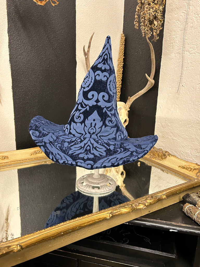 Blue on Blue Tapestry Witch Hat