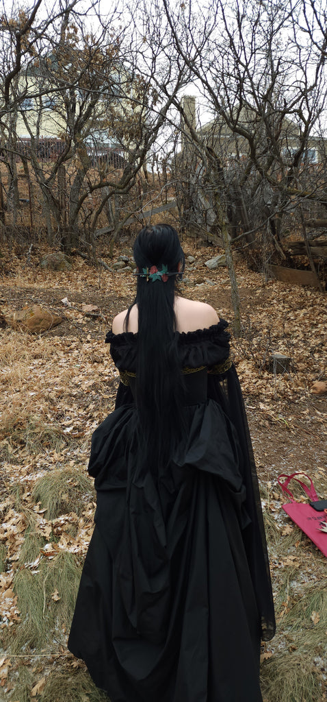 Dagger & Roses Hair Slide