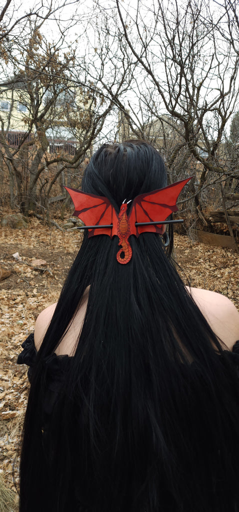 Red Dragon Hair slide