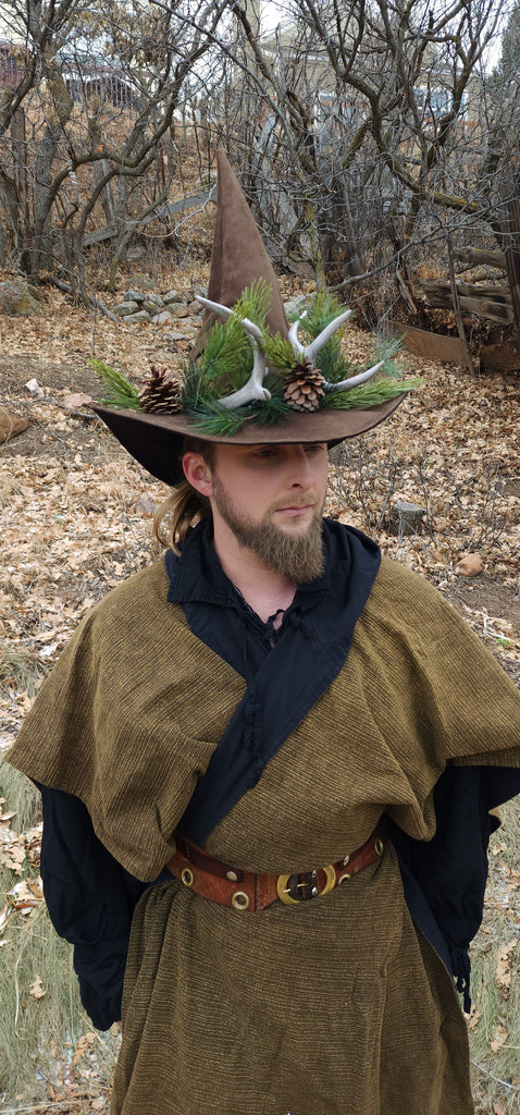 Wild Stag Brown Witch Hat