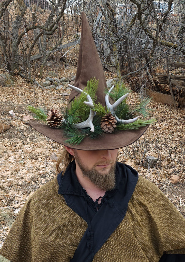 Wild Stag Brown Witch Hat