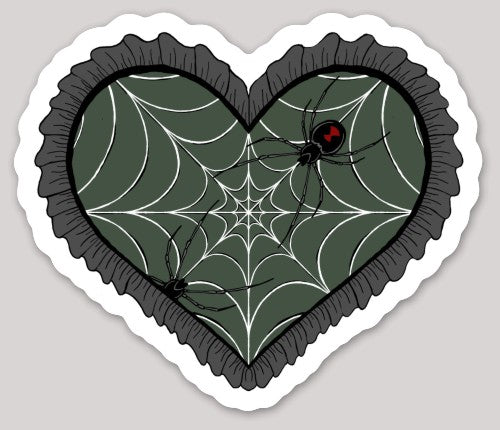 Black Widow Valloween Sticker