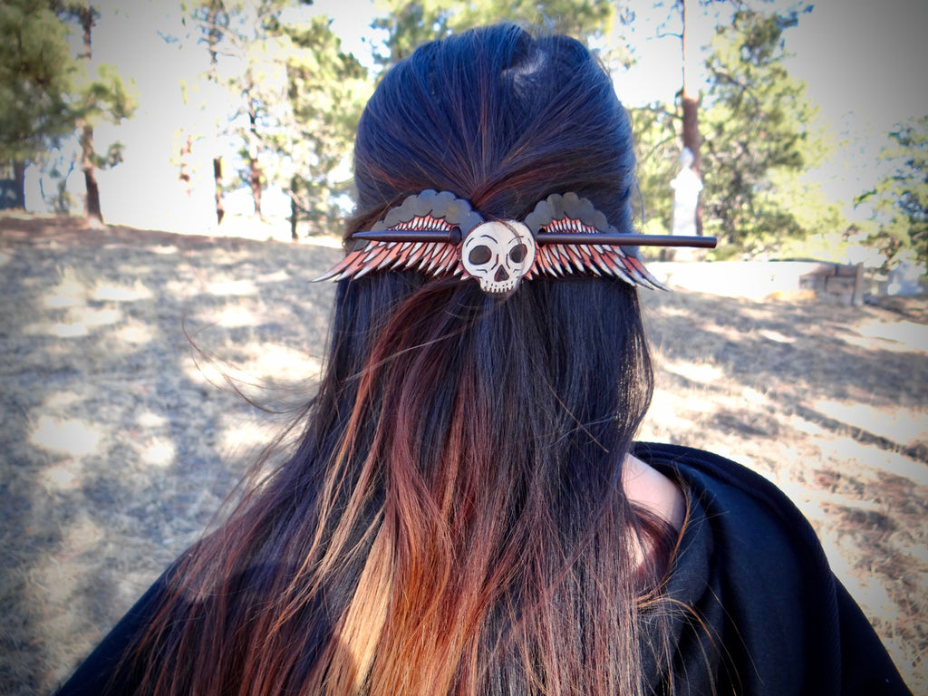 Memento Mori Hair Slide in Brown