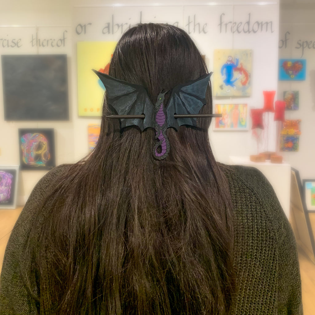 Maleficent-Inspired Dragon Hair slide